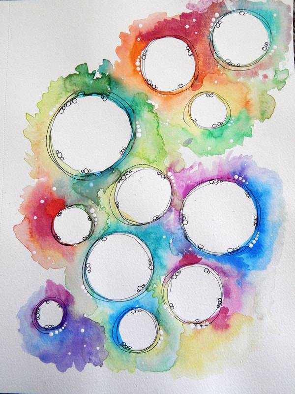watercolor circles